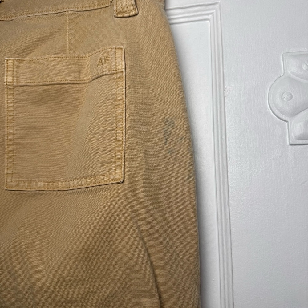 American Eagle Stretch Cargo Straight Pant Khaki 8 Long - Picture 9 of 15